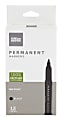 Office Depot® Brand Permanent Markers, Fine Point, 100% Recycled Plastic Barrel, Black Ink, Pack Of 12 1 thumbnail image