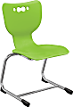 MooreCo Hierarchy Armless Cantilever Chair, 14" Seat Height, Green