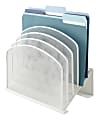 Office Depot® Brand 5-Compartment Mesh Incline Sorter, 11-3/4”H x 11-1/4”W x 7-1/4”D, White 1 thumbnail image