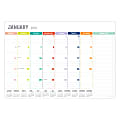 2025 TF Publishing Monthly Desk Calendar, 17” x 12”, Rainbow Blocks, January 2025 To December 2025