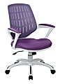 Office Star™ Avenue Six Calvin Mesh Mid-Back Chair, Purple/White