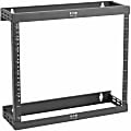 Eaton Tripp Lite Series SmartRack 8U/12U/22U Expandable Ultra Low-Profile Patch-D Wall-Mount 2-Post Open Frame Rack - Black Powder Coat - SRWO8U22SD 1 thumbnail image