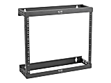 Eaton Tripp Lite Series SmartRack 8U/12U/22U Expandable Ultra Low-Profile Patch-D Wall-Mount 2-Post Open Frame Rack - Black Powder Coat - SRWO8U22SD 1 thumbnail image