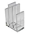 Azar Displays Acrylic File Sorter Bookends, 8-3/8"H x 5-3/4"W x 3"D, Clear, Pack Of 2 Bookends