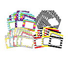 Barker Creek Name Tags, 2 ¾” x 3 ½", Chevron/Wide Stripes/Happy, 45 Name Tags Per Pack, Case Of 4 Packs 1 thumbnail image