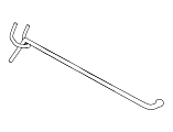 Azar Displays Galvanized Metal Hooks For Pegboard And Slatwall Systems, 6", Pack Of 50 Hooks