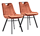 Zuo Modern Tyler Dining Chairs, Brown, Set Of 2 Chairs