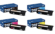 Brother TN310 Black And Cyan, Magenta, Yellow Toner Cartridges, Pack Of 4, TN310 combo 1 thumbnail image
