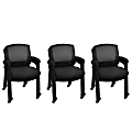Regency Knight Mesh Stacking Chairs, With Casters, Black, Pack Of 12 Chairs 1 thumbnail image