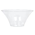 Amscan Flared Plastic Bowls, 4-1/2" x 9", Clear, Set Of 6 Bowls