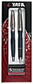 Yafa® Scenario™ Fountain Pen And Ballpoint Pen Set, Medium Point, 0.7 mm, Blue Barrel, Black Ink