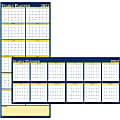 House of Doolittle Laminated Yearly Wall Planner - Julian Dates - Yearly - January 2022 till December 2022 - 60" x 26" Sheet Size - 2" x 1.75" , 1.63" x 2" Block - Paper - Erasable, Laminated - 1 Each