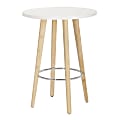 LumiSource Ahoy Counter Table With Footrest, 37-3/16”H x 28-1/2”W x 28-1/2”D, White/Chrome 1 thumbnail image