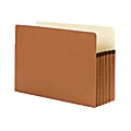 Smead® Expanding File Pocket With Tear Resistant Gusset, Legal Size, 5 1/4" Expansion, 30% Recycled, Redrope, Box Of 10