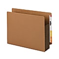 Smead® Extra-Wide Redrope End-Tab File Pocket With Dark Brown Tear Resistant Gusset, Extra Wide Letter Size, 3 1/2" Expansion, 30% Recycled, Box Of 10 1 thumbnail image