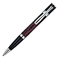 Monteverde® Jewelria™ Leather Mini Ballpoint Pen Set With Pouch, Medium Point, 0.8 mm, Burgundy Leather Barrel, Black Ink
