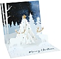 Up With Paper Christmas Pop-Up Greeting Card With Envelope, 5-1/4" x 5-1/4", Midnight Tree