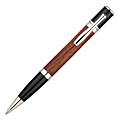 Monteverde® Jewelria™ Wood Ballpoint Pen, Medium Point, 0.8 mm, Walnut Barrel, Black Ink
