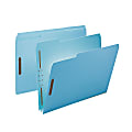 Smead® Pressboard Fastener Folders, 2" Expansion, 8 1/2" x 11", Letter, 100% Recycled, Blue, Box of 25 1 thumbnail image