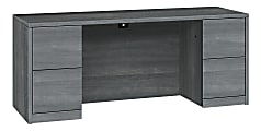 HON® 10500 Series 72"W 4-Drawer Pedestal Desk, Sterling Ash