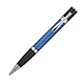 Monteverde® Jewelria™ Carbon Fiber Rollerball Pen, Medium Point, 0.8 mm, Blue Barrel, Black Ink