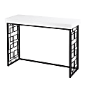 SEI Furniture Mavden Contemporary Console Table, 30"H x 42"W x 16-1/4"D, Black/White