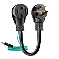 Certified Appliance Accessories 3-Prong To 4-Prong Dryer Cord Adapter With Ground Wire, 1-1/2’, Black, CERT3T4AD 1 thumbnail image