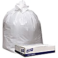 Genuine Joe Low Density White Can Liners, 45 gal Capacity, 40"x 46"x0.90 mil (23 Micron) Thickness, 100 Count - 4046W 1 thumbnail image
