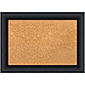 Amanti Art Non-Magnetic Cork Bulletin Board, 21" x 15", Natural, Nero Black Wood Frame 1 thumbnail image