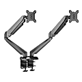 MegaMounts Adjustable Articulating Double-Arm Monitor Desk Mount, Black