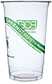 Eco-Products GreenStripe Cold Cups, 32 Oz, Clear, Pack Of 600 Cups