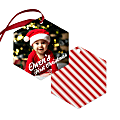 Custom Full-Color 2-Sided Photo Metal Holiday Ornament, Hexagon, 3" x 2-3/4” 1 thumbnail image