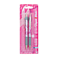 Paper Mate® Design Retractable Ballpoint Pens, Fine Point, 0.7 mm, Pink Ribbon Barrels, Black Ink, Pack Of 2 1 thumbnail image