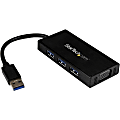 StarTech.com USB 3.0 to VGA External Multi Monitor Graphics Adapter with 3-Port USB Hub - VGA and USB 3.0 Mini Dock - 1920x1200 / 1080p