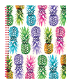 Divoga® Spiral Notebook, Tropical Punch Collection, 8 1/2" x 10 1/2", 1 Subject, College Ruled, 160 Pages (80 Sheets), Colorful Pineapple