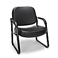 OFM Big And Tall Anti-Bacterial Guest Reception Chair With Arms, Black 1 thumbnail image