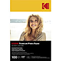 Kodak Inkjet Photo Paper - White - 4" x 6" - Glossy - 100 / Pack