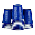 JAM PAPER Plastic Party Cups, 12 oz, Blue, 20 Glasses/Pack 1 thumbnail image