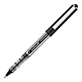 uni-ball® Vision™ Liquid Ink Rollerball Pens, Ultra Micro Point, 0.38 mm, Black Barrel, Black Ink, Pack Of 12 Pens
