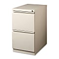 Lorell® 19-7/8"D Vertical 2-Drawer Mobile Pedestal File Cabinet, Putty 1 thumbnail image