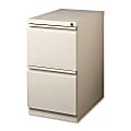 Lorell® 19-7/8"D Vertical 2-Drawer Mobile Pedestal File Cabinet, Putty