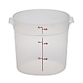 Cambro Translucent Round Food Storage Containers, 6 Qt, Pack Of 12 Containers