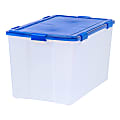 Iris Ultimate Weathertight Storage Box, 156 Qt, Clear/Blue 1 thumbnail image