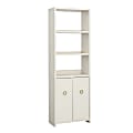 Sauder® Grand Coast 70"H 5-Shelf Bookcase With Doors, Dove Linen