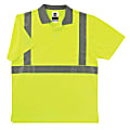 Ergodyne GloWear 8295 Type R Class 2 Polo Shirt, Large, Lime