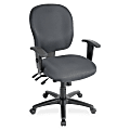 Lorell® Adjustable Waterfall Design Task Chair, Gray 1 thumbnail image