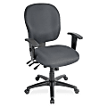 Lorell® Adjustable Waterfall Design Task Chair, Gray
