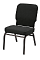 KFI Big and Tall Armless Fabric Stacking Chair, Black Vinyl 1 thumbnail image