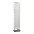 Azar Displays 2-Panel Pegboard Floor Display, 60" x 16", White 1 thumbnail image