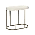 Sauder® Manhattan Gate Oval Side Table, 21"H x 25"W x 14"D, Ivory/Nickel 1 thumbnail image